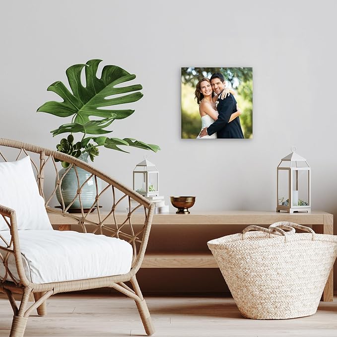 YYYYHPP Canvas Prints with Your Photos, Personalized Photo to Canvas Wall Art,Canvas Printing for Wedding, Family, Baby, Pets, Home Office Decor, Wrapped Frame 12"x12"