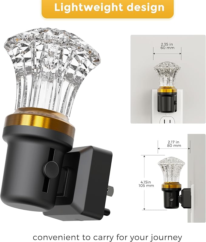 L LOHAS LED Night Light, LED Night Lights Plug into Wall, Dimmable Night Light Plug in with Auto Light Sensor, 3000K Warm White 0-100LM, Adjustable Brightness Nightlight, Bathroom Hallway Bedroom