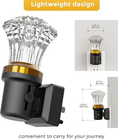 L LOHAS LED Night Light, LED Night Lights Plug into Wall, Dimmable Night Light Plug in with Auto Light Sensor, 3000K Warm White 0-100LM, Adjustable Brightness Nightlight, Bathroom Hallway Bedroom