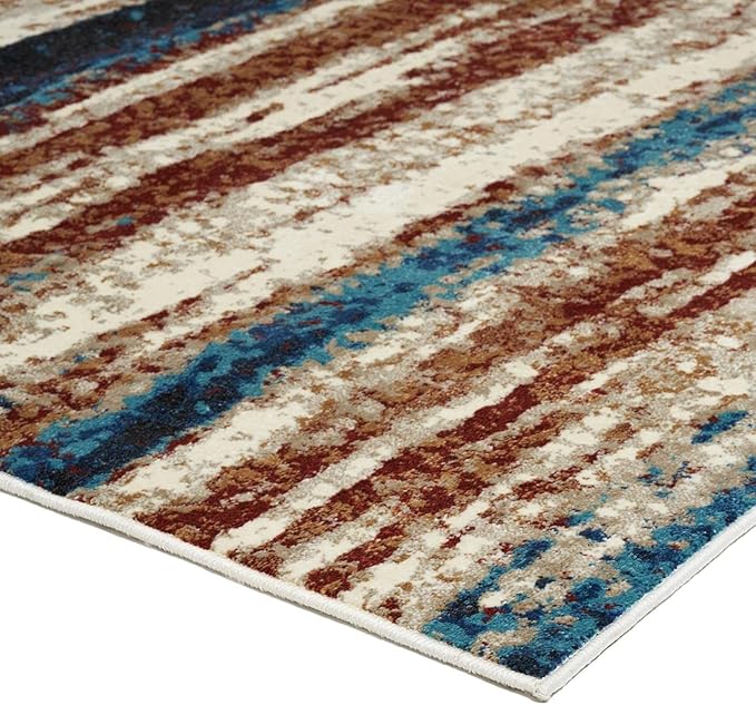 LUXE WEAVERS Lagos Collection 7501 Passion 4x5 Abstract Area Rug