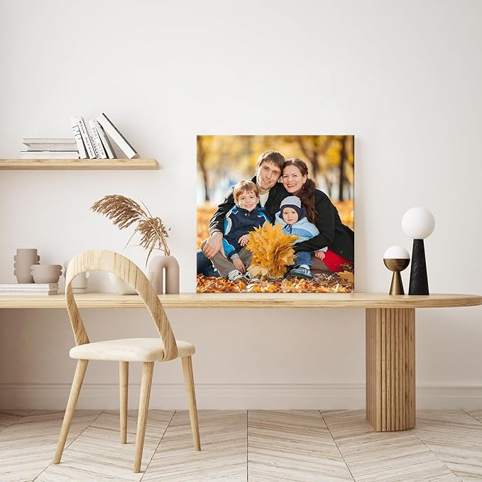 YYYYHPP Canvas Prints with Your Photos, Personalized Photo to Canvas Wall Art,Canvas Printing for Wedding, Family, Baby, Pets, Home Office Decor, Wrapped Frame 30"x30"