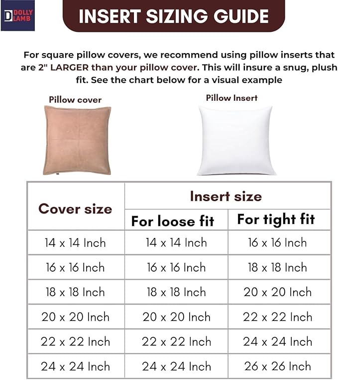 D DOLLY LAMB Lambskin Leather Pillow Cover - Sofa Cushion Case - Decorative Throw Covers for Living Room & Bedroom, 22x22 Inches - Orange Crunch Plain