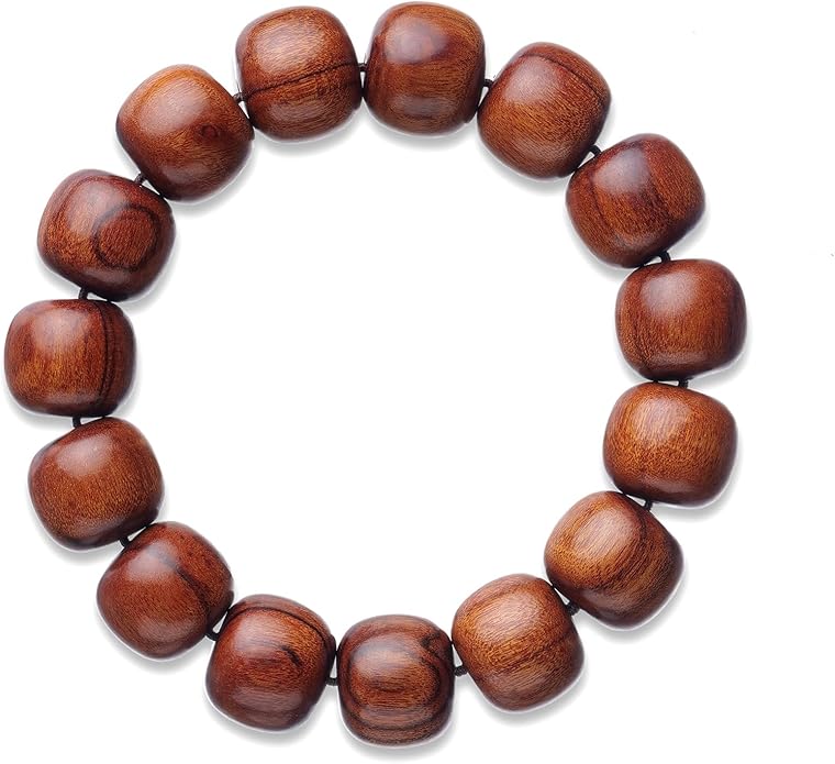 Natural Wooden Adult Bracelet Spring Chain Bracelet， 1pc/pack