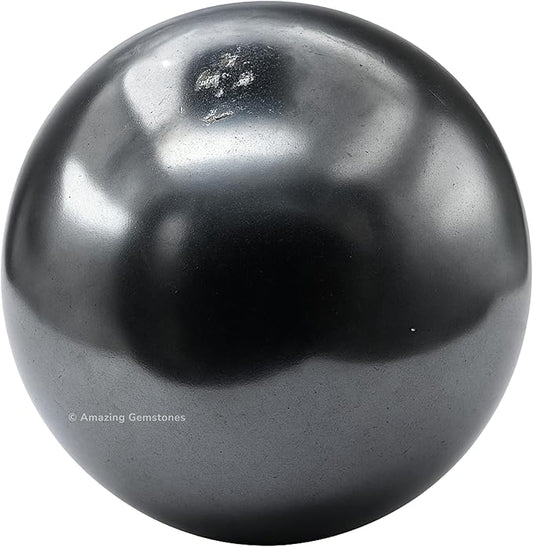 Amazing Gemstone Hematite Crystal Ball with Stand - 1.5 Inches Crystal Sphere Meditation Balls for Witchcraft and Decorative Balls