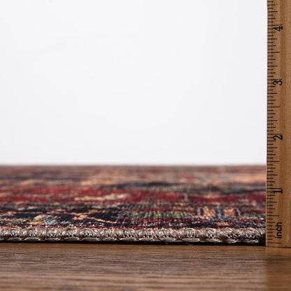 Keen Home Design 2x7 Rug - Machine Washable Runner Rug with Non-Slip Backing, Ideal for Hallway, Entryway, Kitchen, Laundry Room - Vintage, Easy Clean, Durable, Low Pile Rug - (2'6" x 7')
