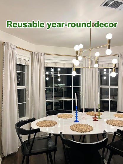 13.8" Round Corn Husk Placemats Set of 6 | Boho Rattan Woven Table Mats | Farmhouse Spring Plate Chargers Like Water Hyacinth, Seagrass for Wedding, Party, Christmas, Events