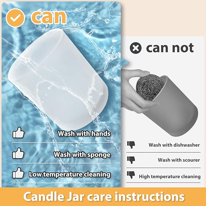 10 OZ Thick Candle Jars for Making Candles 15 Pcs, Empty Jars with Wood Lids for Candle Making, Sample Container, Frosted Green
