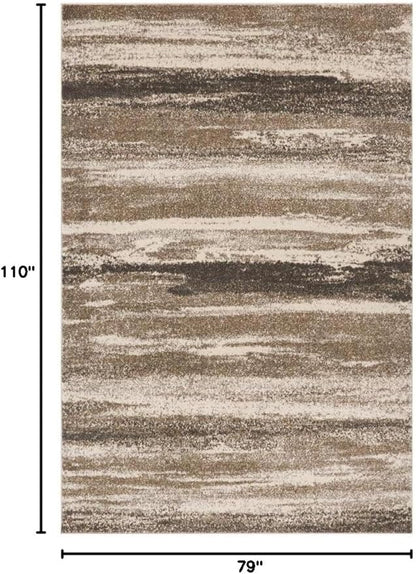LUXE WEAVERS Lagos Collection 7501 Beige 6x9 Abstract Area Rug