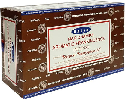 Aromatic Frankinsence Incense Sticks and Incense Stick Holder Bundle Insence Insense Satya