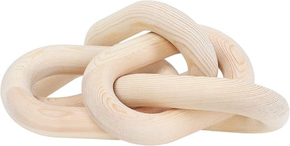 7Penn Wood Chain Link Decor - Small Decorative Chain Coffee Table Decor Pine Wood 5 Link Chain for Shelves