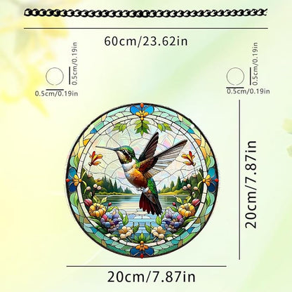 8 Inch Sun Catchers Indoor Window, Acrylic Rainbow Suncatcher Window Hanging Decoration for Living Room Bedroom Summer Home Balcony Ornaments Decoration (141Hummingbird)