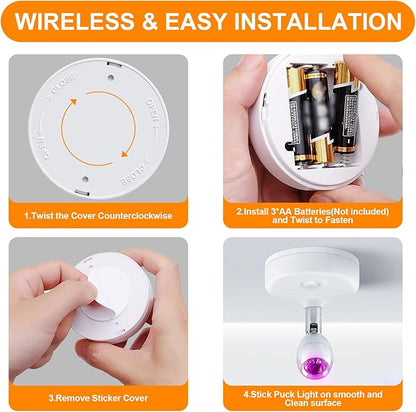 Small Spotlight Battery Operated Spot Lights Indoor Uplighting Picture Mini Accent Light Wireless LED with Remote RGB + W Angle Adjustable w/Timer & Dimmer for Display Art Paintings