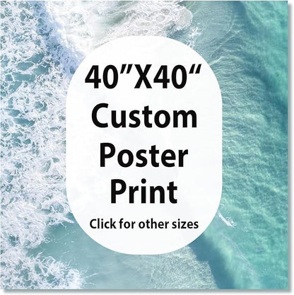 JIMUJIA Custom Canvas Art Print 40"x40" - Unframed Artwork, Personalized Wall Decor, Customizable Photo, Custom Portrait, Office, Living Room, Bedroom Wall Art(40×40in,Unframe)