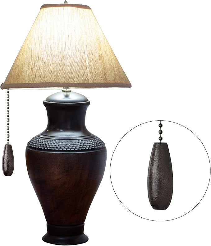 8 Pieces Ceiling Fan Pull Chains Extender Wooden Pendant Pull Chain Extension for Ceiling Light Lamp Fan(Coffee)