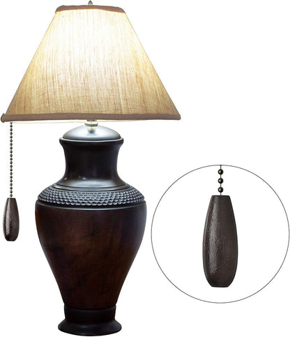 8 Pieces Ceiling Fan Pull Chains Extender Wooden Pendant Pull Chain Extension for Ceiling Light Lamp Fan(Coffee)