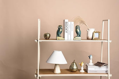 Book Ends for Shelves, Owl Decorative Bookends Bronze Bird Book Stopper Unique Kids Book Holders with Anti-Slip Base Luxurious Bookends for Kids Rooms Office Home Decor(Bronze)