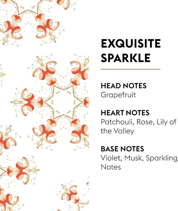 MAISON BERGER Exquisite Sparkle Lampe Berger Refill, 500 ml (16.9 fl oz), Odor-Neutralizing Home Fragrance Oil Lamps, Grapefruit, Patchouli, Rose, Lily of The Valley, Made in France