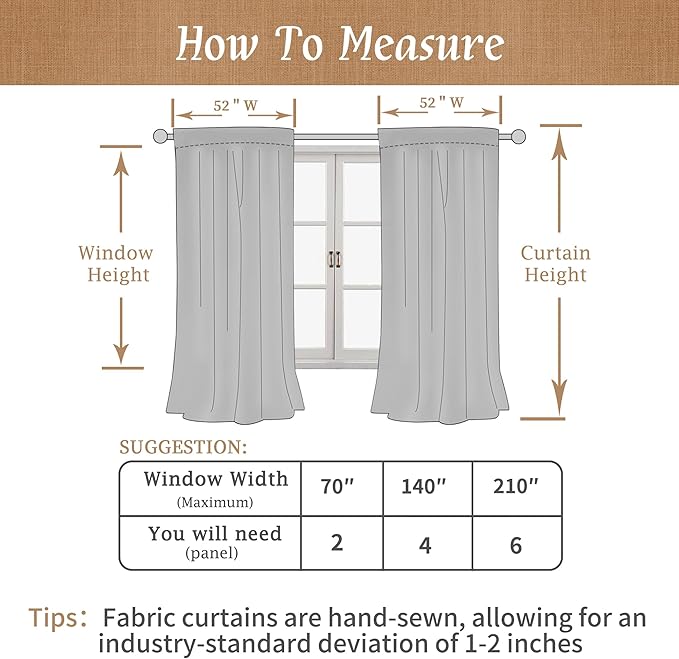 LAMIT Full Blackout Window Curtains for Baby Girl Bedroom, 54 Inches Thermal Farmhouse Curtains Back Tab and Rod Pocket Privacy Protected Panels with White Liner, 2 Panels, 52 x 54 Inch, Pink