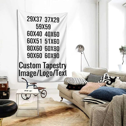 Customizable Tapestry Upload Images Add Your Picture Logo Text Backdrop For Bedroom Wedding 40x60 Tapestry