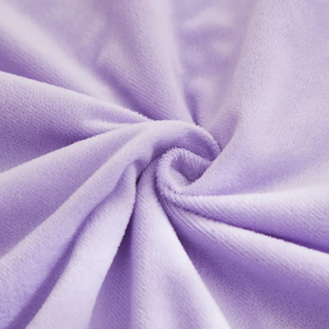 JAUXIO Diamond Pinch Pleated Crystal Velvet Pillowcases 2 Pack Solid Pintuck Throw Cushion Cover for Home Decor Hidden Zipper Closure (Lilac, Standard)