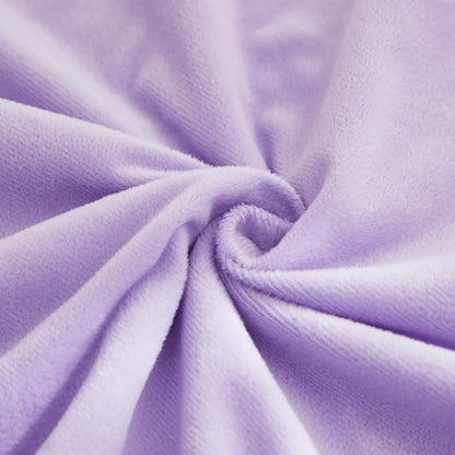 JAUXIO Diamond Pinch Pleated Crystal Velvet Pillowcases 2 Pack Solid Pintuck Throw Cushion Cover for Home Decor Hidden Zipper Closure (Lilac, Standard)