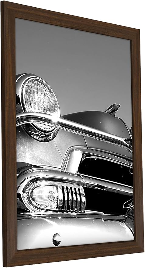 Americanflat 18x24 Poster Frame with Polished Plexiglass - Wide Picture Frames Made of Engineered Wood for Vertical or Horizontal Wall Display - Epic Collection - Walnut