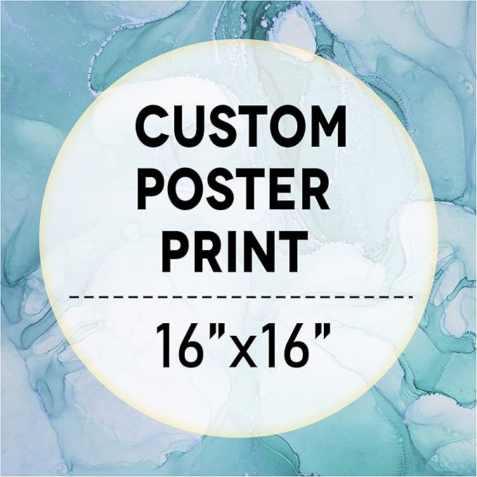 wall26 Custom Poster Prints - Upload Your Image/Photo, Personalized Photo to Poster Printing, Durable and Waterproof, Home Decor Wall Art Prints - 16x16 inches