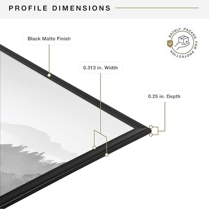 MCS Original Poster Frame 16x20 Black Lightweight Vertical & Horizontal Wall Hanging Large Picture Frame for Posters, Art Prints & Gallery Wall (1-Pack)