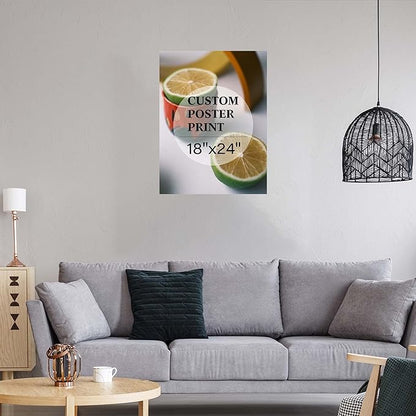 jenesaisquoi Custom Canvas Art Print 18" x 24", Upload Your Photo Image Custom Personalized Photo to Poster Printing Home Decor Wall Art Prints (Unframed)