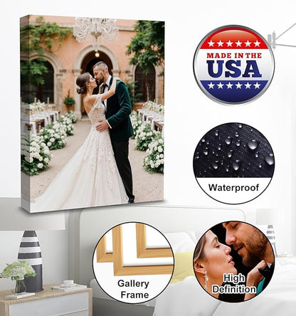 TreeDeal Custom Canvas Prints with Your Photos, Framed 11” x 14” Personalized Pictures Print, Customized Photo to Canvas Wall Art Ideal for Home Decor Gift Wrapping Pets Family Baby Wedding
