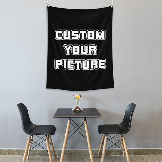 BLINGPAINTING Custom Tapestry Upload Images Customizable Personalized Backdrop Create Your Own Wall Hanging For Living Room Bedroom Dorm Home Decor (40" W x 60" L)