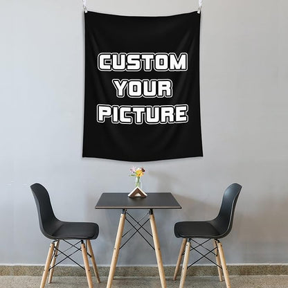 BLINGPAINTING Custom Tapestry - Upload Images, Personalized Backdrop, Create Your Own Wall Hanging - Living Room, Bedroom, Dorm - Home Decor (60" W x 80" L)