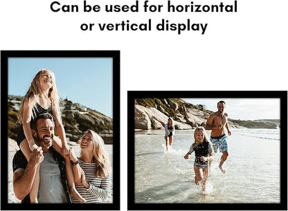 Americanflat 13x18 Picture Frame with Polished Plexiglass - Black Picture Frame - Wide Photo Frames Made of Engineered Wood for Vertical or Horizontal Wall Display - Epic Collection - Black