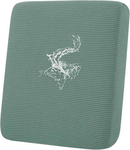 hyha Waterproof Couch Cushion Covers for Pets, Non Slip Sofa Seat Cover for Dogs Washable, Soft Thick Stretch Jacquard Fabric, Sofa Slipcovers with Elastic Bottom (1 Piece for Backrest L, Green)