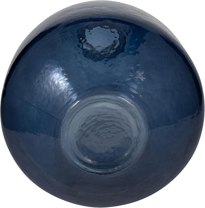 Opaque Glass Vase – Solid Modern Decorative Accent – Elegant Home Decor Centerpiece for Living Room, Bedroom, Office, or Entryway – Handcrafted Glass Flower Vase for Table or Floor – 19", Blue
