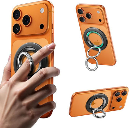 ESR for MagSafe Phone Grip, Dual-Side Magnetic Phone Grip,360° Adjustable Thin Magnetic Ring Holder Stand,for iPhone 17 16 15 14 13 12, Samsung,All Phones, MagSafe Accessories (2 Metal Rings Included)