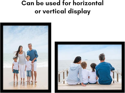 Americanflat 17x24 Picture Frame with Polished Plexiglass - Black Picture Frame - Wide Photo Frames Made of Engineered Wood for Vertical or Horizontal Wall Display - Epic Collection - Black