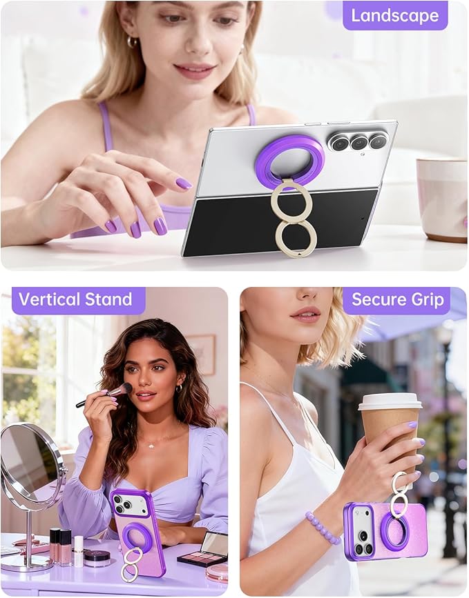 SYNCWIRE for MagSafe Phone Grip, Birthday Christmas Stocking Stuffers Surprise White Elephant Gifts for Women Mom Her Best Friends Sister Wife Teen Girl Magnetic Phone Ring Holder Kickstand Stand