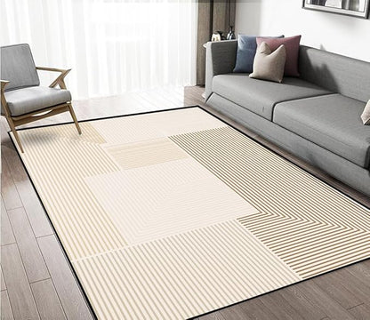 Abstract Washable Area Rug 4x6Ft Soft Non Slip Durable High Traffic Rug for Living Room, Bedroom & Home Office