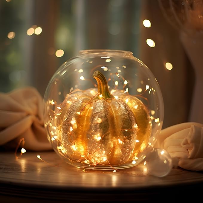 6-Pack 7Ft Starry String Lights No Remote Fairy String Lights 20 Micro Starry LEDs On Copper Wire CR2032 Batteries Included,For Wedding Centerpiece,Party,Christmas Table Decor(Copper Warm White)