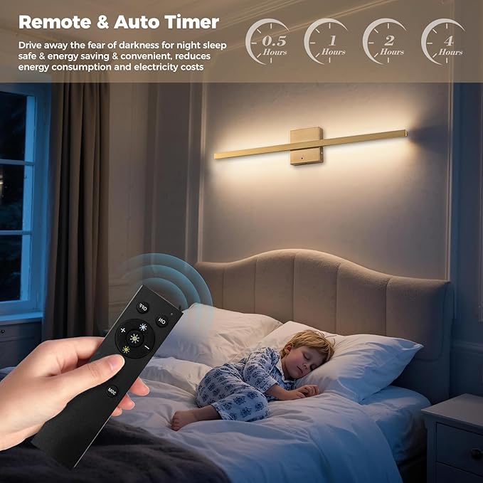 Gold Battery Operated Wall Sconces Set of Two Wireless，Modern Rechargeable Wall Lights Set of 2 with 10000mAh，Dimmable Led Wall Lamps for Living Room Bathroom Bedroom Hallway Headboard Indoor