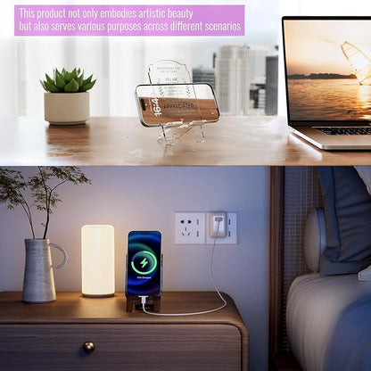 Creative Masterpiece Painting Board Phone Stand for Stylish Desktop Display – Complete Set of Acrylic Decorations, Ideal Gift Option! (Transparent - Motivational Message)