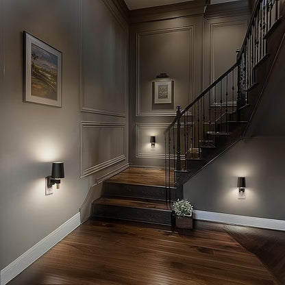 Night Light, Dimmable Night Lights Plug into Wall [2 Pack], Dusk to Dawn Sensor, Daylight White 5000K, 0-100LM, Plug in NightLight, Vintage Night Light for Hallway Bedroom Stairway