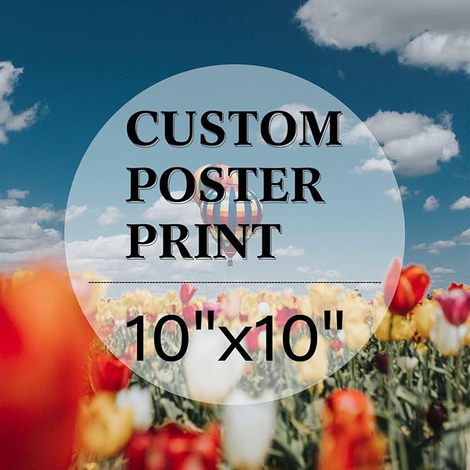 jenesaisquoi Custom Canvas Art Print 10" x 10", Upload Your Photo Image Custom Personalized Photo to Poster Printing Home Decor Wall Art (Unframed)