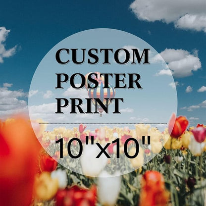 jenesaisquoi Custom Canvas Art Print 10" x 10", Upload Your Photo Image Custom Personalized Photo to Poster Printing Home Decor Wall Art (Unframed)