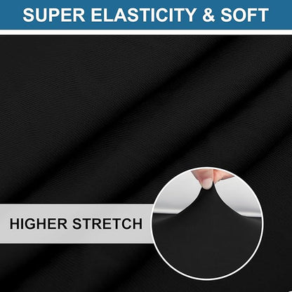 Smiry Printed Couch Cushion Covers, Stretch Soft Couch Covers for Sofa, Washable Non-Slip Sofa Slipcover Furniture Protector for Indoor and Outdoor (2 Pack, Black)