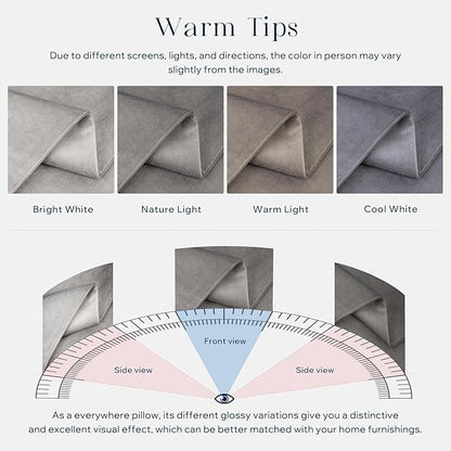 Phantoscope Pack of 2 Velvet Decorative Throw Decorative Pillow Cover Soft Solid Square Cushion Case for Couch Dark Grey 24 x 24 inches 60 x 60 cm