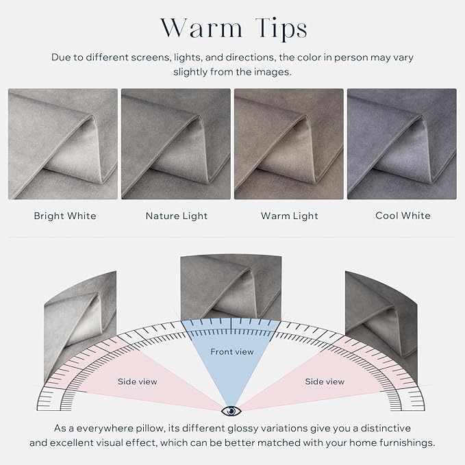 Phantoscope Pack of 2 Velvet Decorative Throw Decorative Pillow Cover Soft Solid Square Cushion Case for Couch Dark Grey 12 x 20 inches 30 x 50 cm
