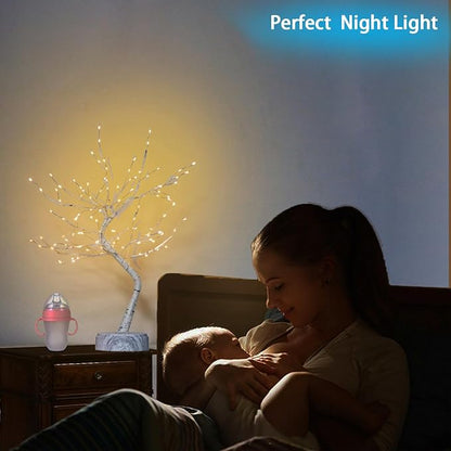 OTAVILEM Room Decor, 20" 108 LED Twinkling Tree Lamp, DIY Artificial Tree Lamp, Battery/USB Operated, Tabletop Bonsai Tree Light for Living Room Bedroom Christmas Home Gifts House Decor