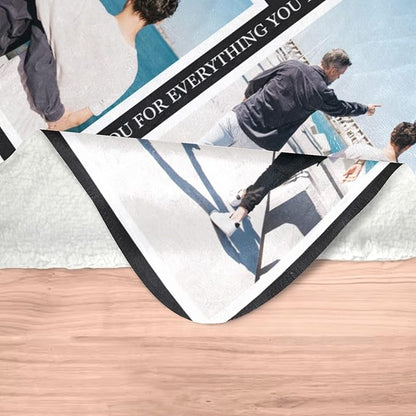 Gifts for Dad Personalized Gifts from Daughter Custom Blankets with Photos and Text Multiple Colors Sizes Soft Flannel Gifts for Men Birthday Gifts for Dad
